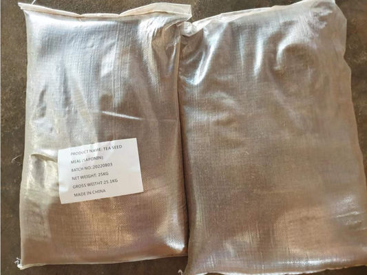 Penampilan Straw Brown Tea Seed Meal 25KGS Polybag untuk menghilangkan karat